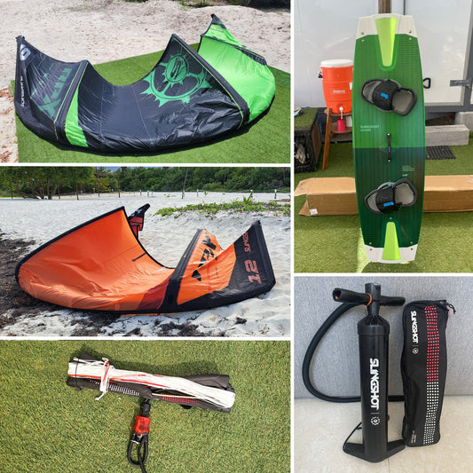 Kite Slingshot 2 kites + barra + twintip + bomba